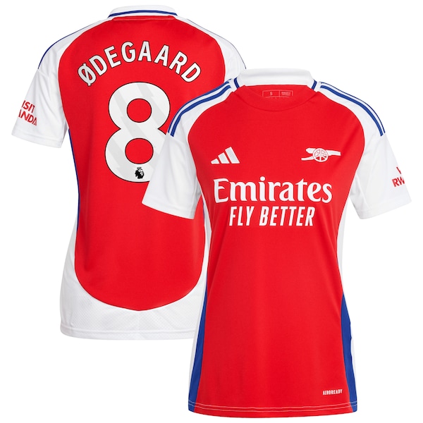 Martin Odegaard Arsenal adidas Women's 2024/25 Home Replica Player Jersey – Red