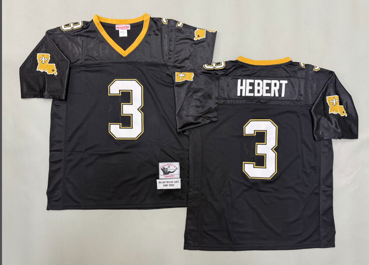 Bobby Hebert New Orleans Saints Authentic Throwback Retired Player Jersey