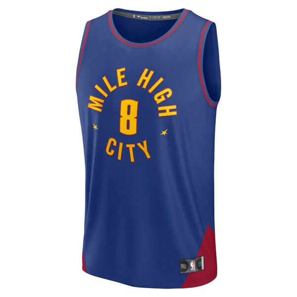 Peyton Watson Denver Nuggets  Fast Break Replica Player Jersey - Statement Edition - Blue