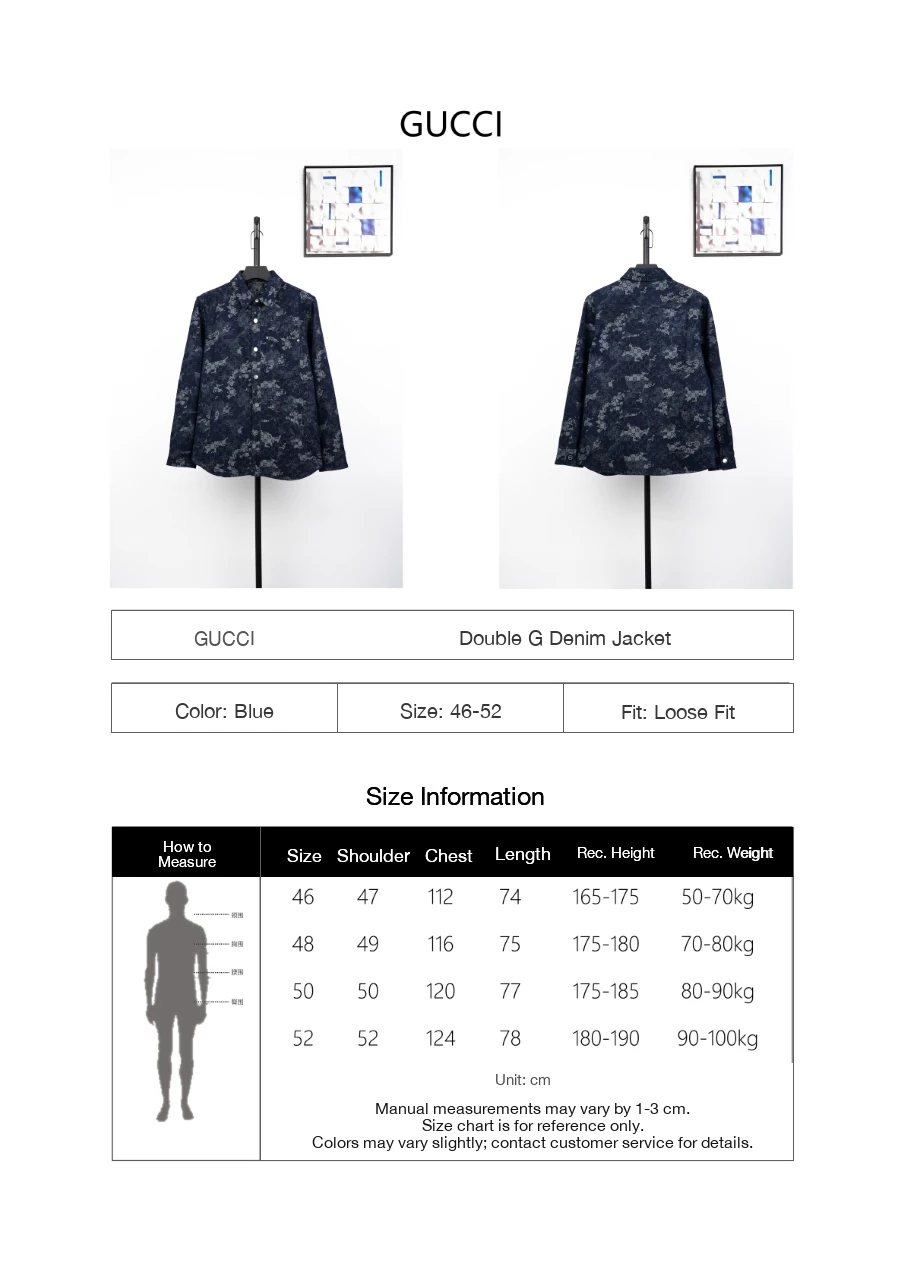 GUCCI Blue White Marble GG Denim Overshirt product photo from LabelPicks