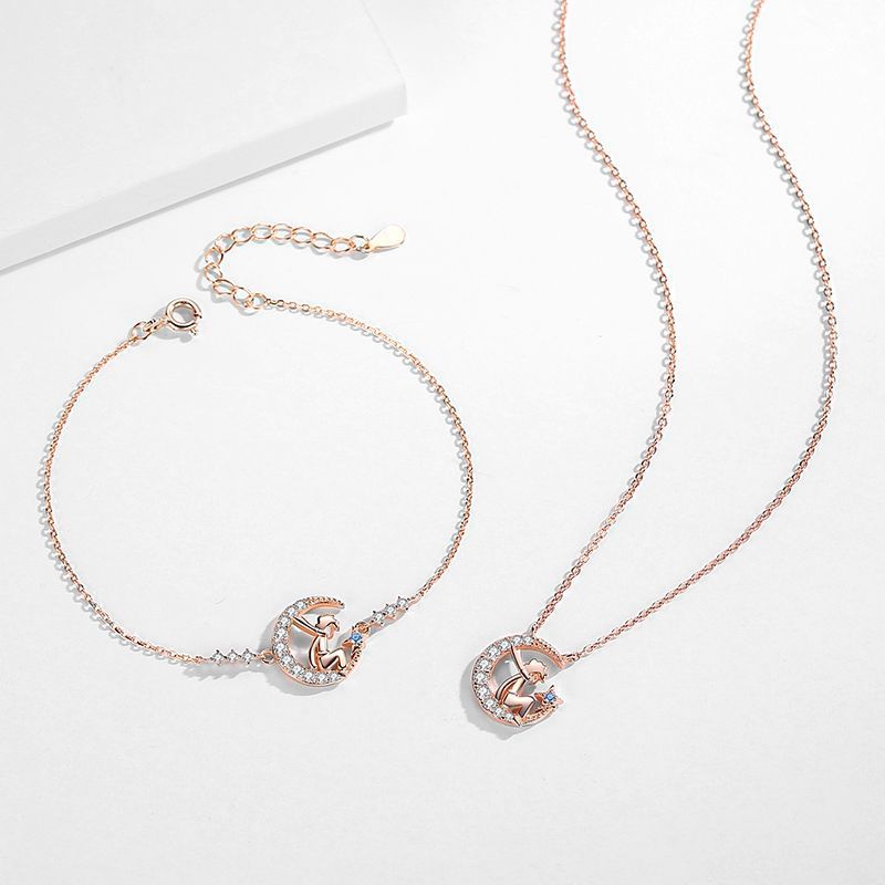 Little Prince bracelet for women, made of S925 sterling silver, featuring a trendy and unique design, in a Korean style, delicate and fresh, perfect as a gift