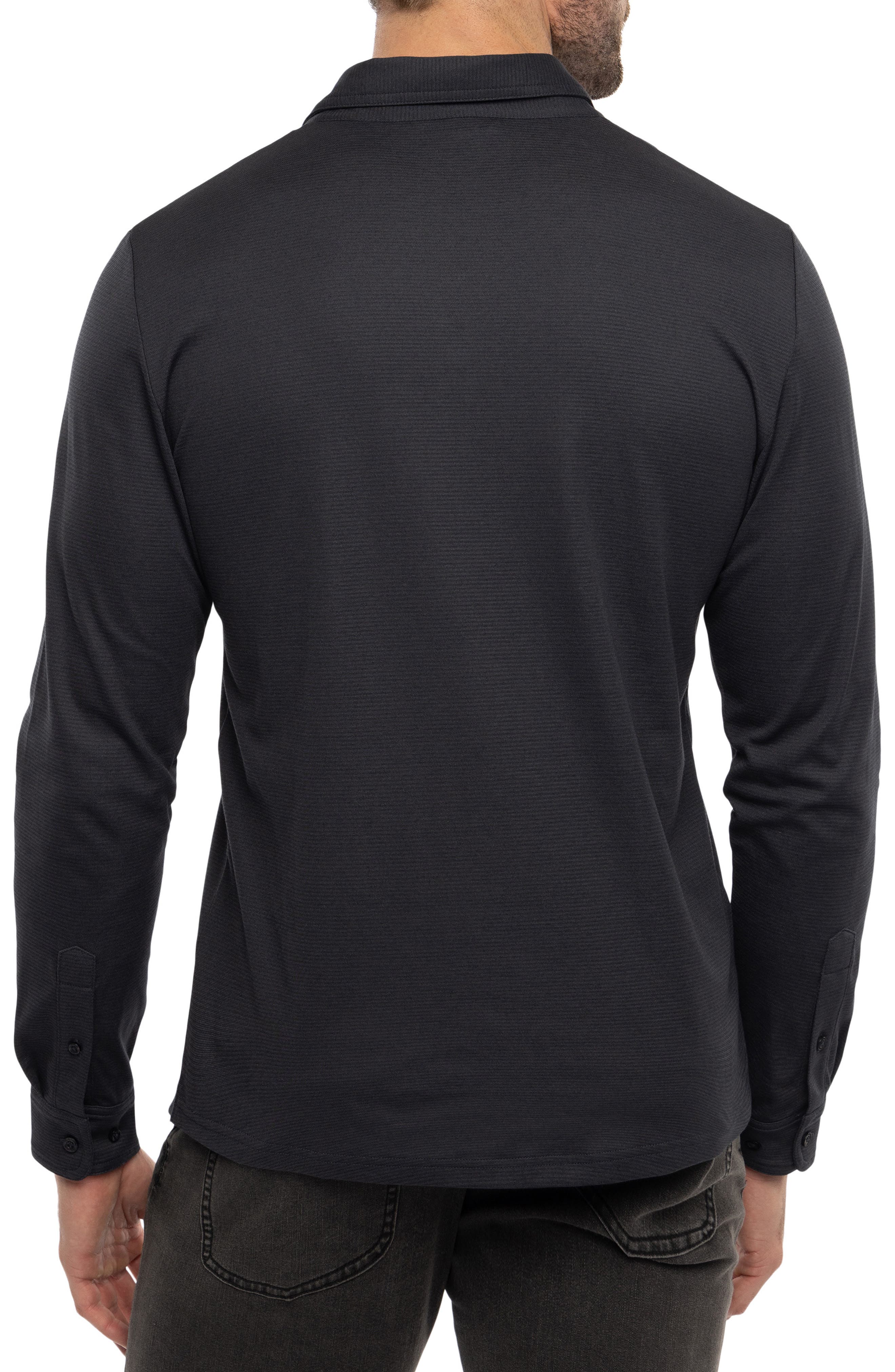 TravisMathew State Room Textured Long Sleeve Polo