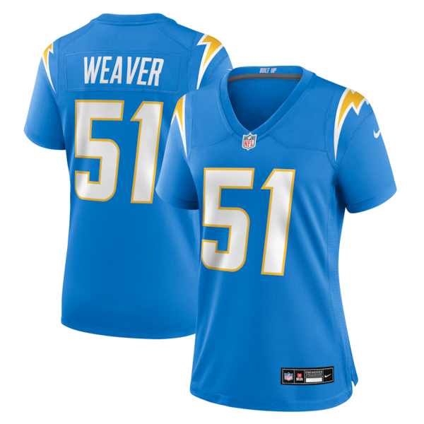 Rashad Weaver Los Angeles Chargers Nike Women's Team Game Jersey -  Powder Blue