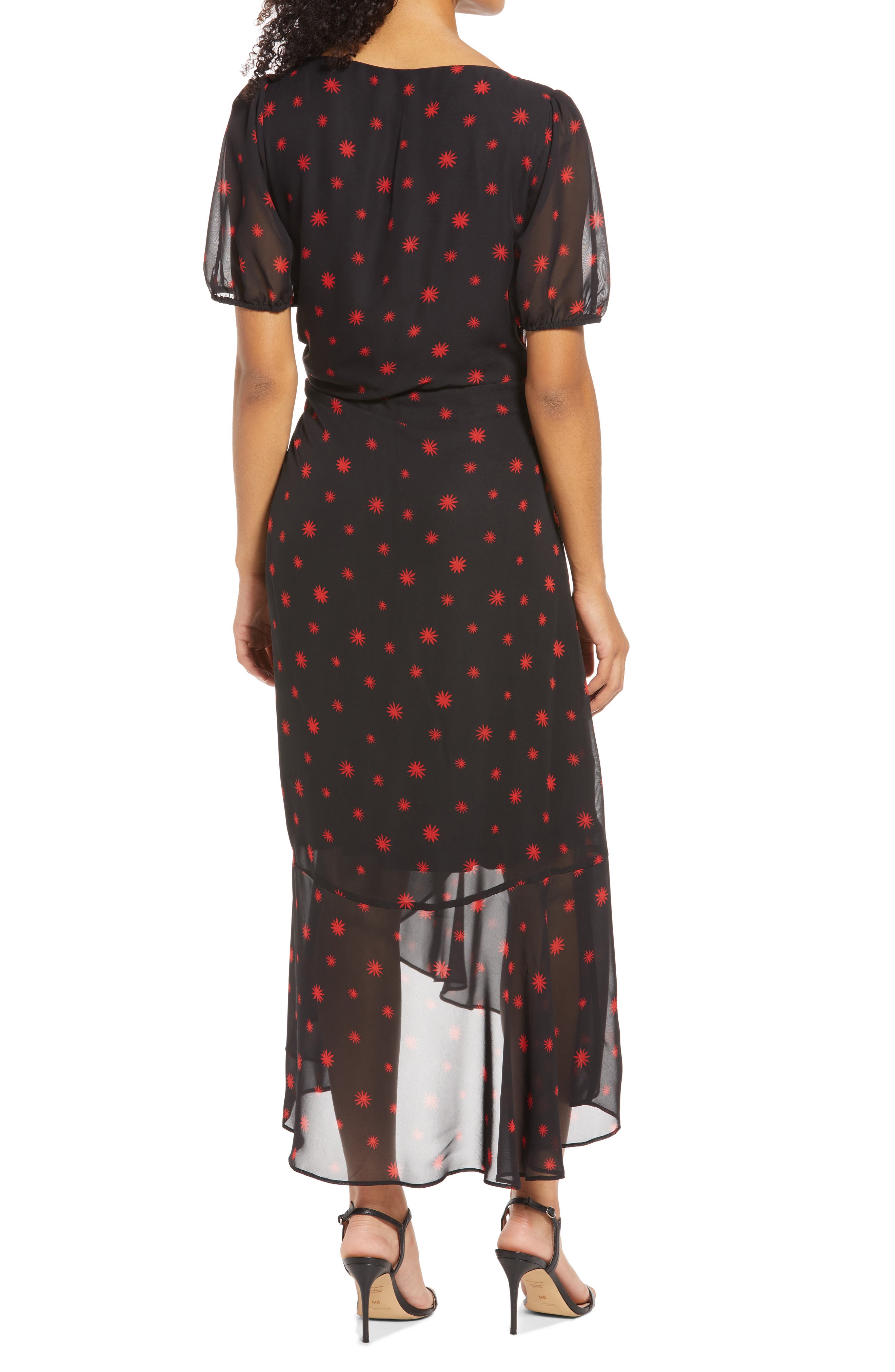 Julia Jordan Ruched High-Low Midi Dress