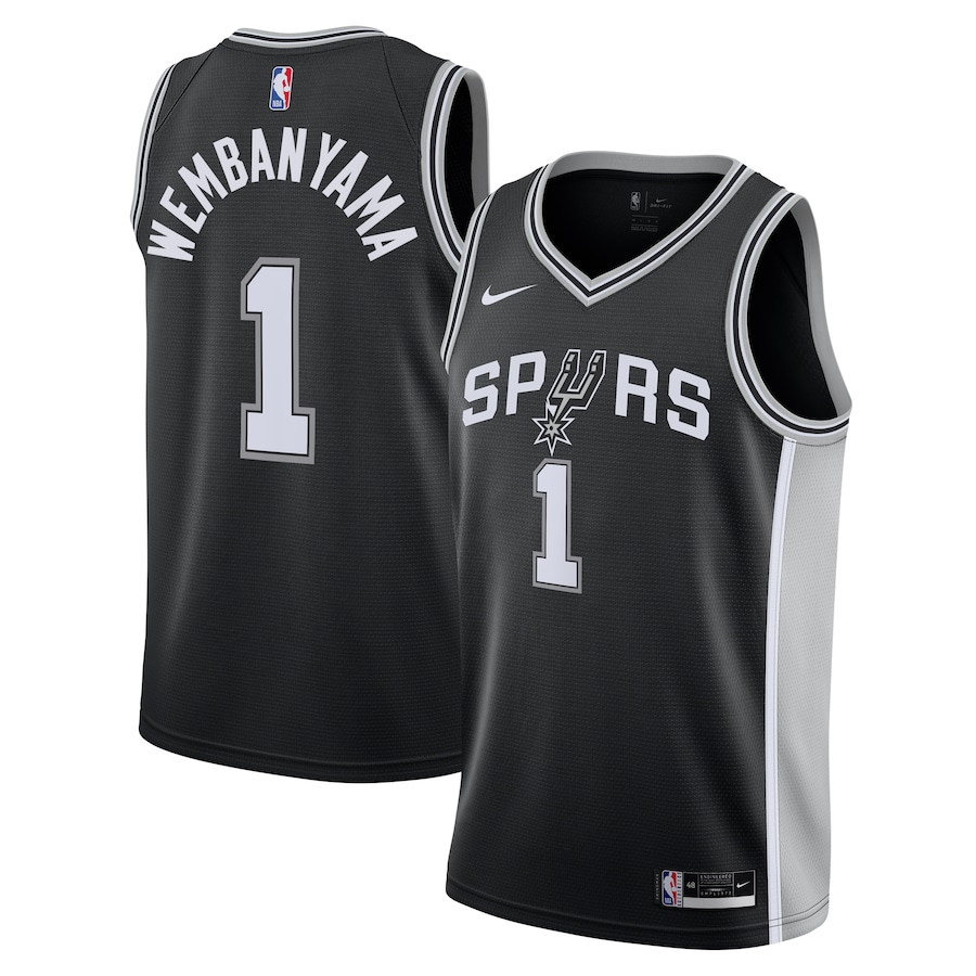Victor Wembanyama San Antonio Spurs Nike Youth 2023 NBA Draft First Round Pick Swingman Jersey - Icon Edition - Black