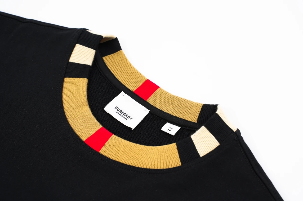 Burberry Black Check Panel Crewneck Sweatshirt product photo from LabelPicks