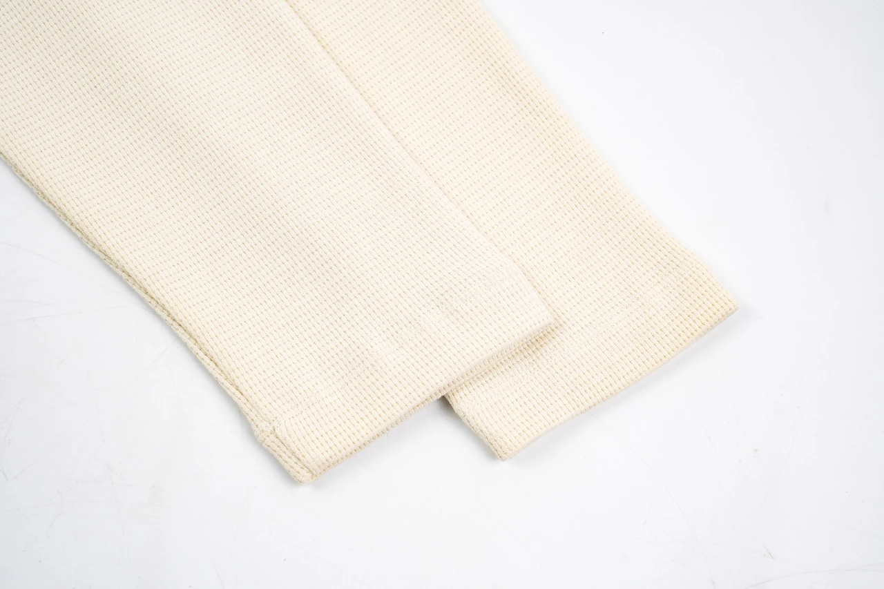 Chrome Hearts Cream Embroidered Silver Button Waffle Henley Long Sleeve product photo from LabelPicks