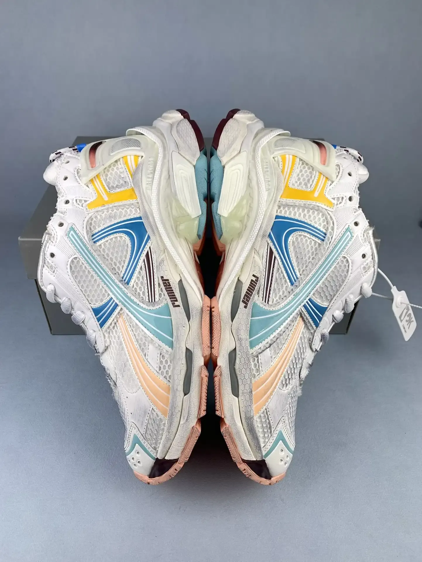 Balenciaga Runner Sneaker in Blue/Yellow/White product photo from LabelPicks