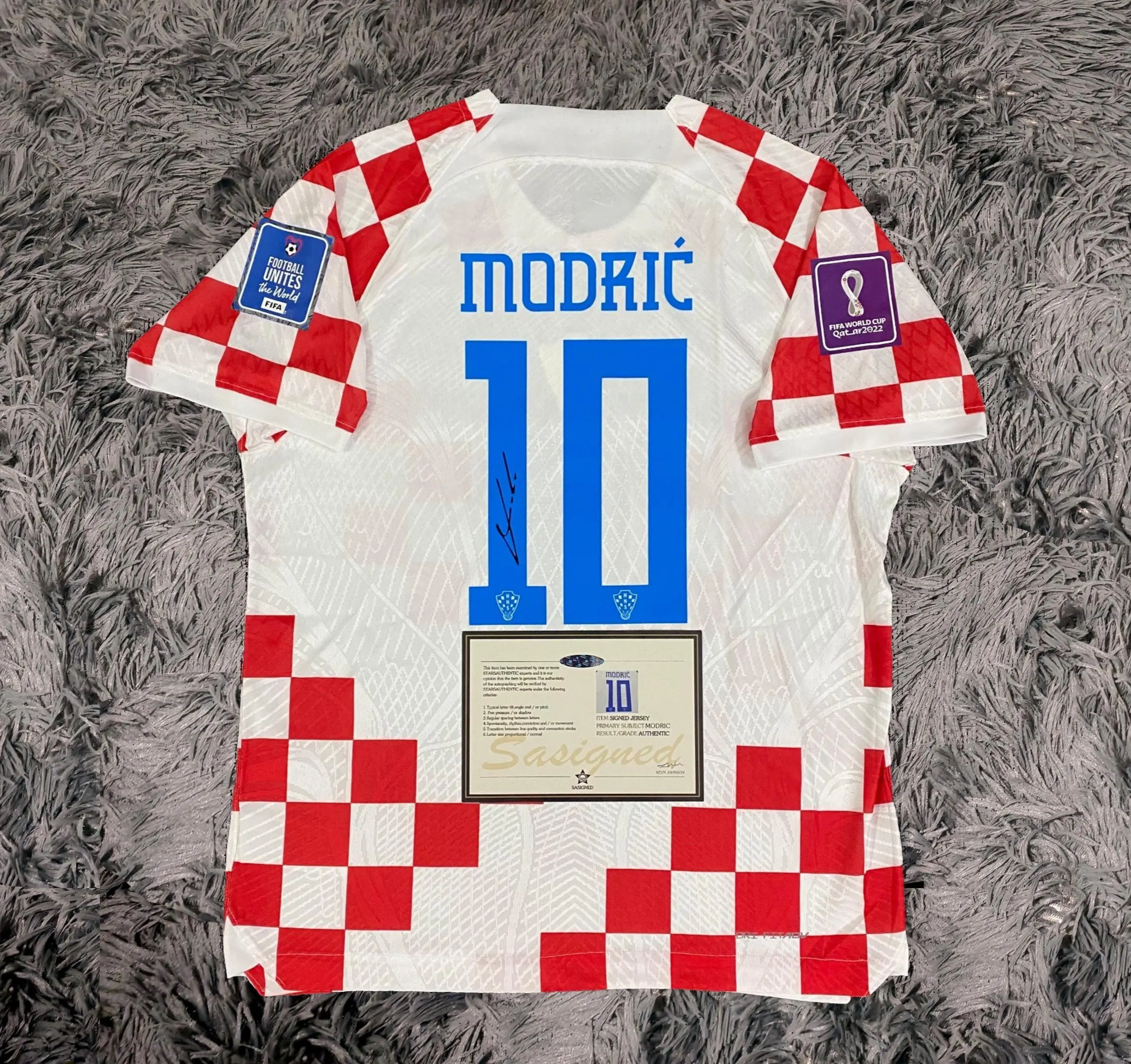 Luka Modric SIGNED Croatia World Cup Home Jersey/Shirt - COA - 2026