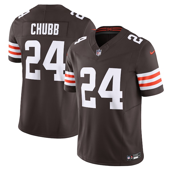 Nick Chubb Cleveland Browns Nike Vapor F.U.S.E. Limited Jersey - Brown/White