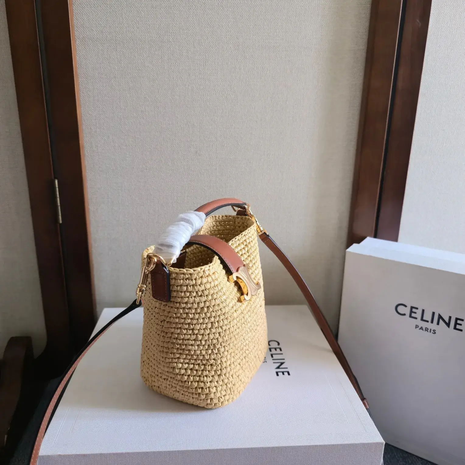Celine Straw Woven Bucket Bag product photo from LabelPicks