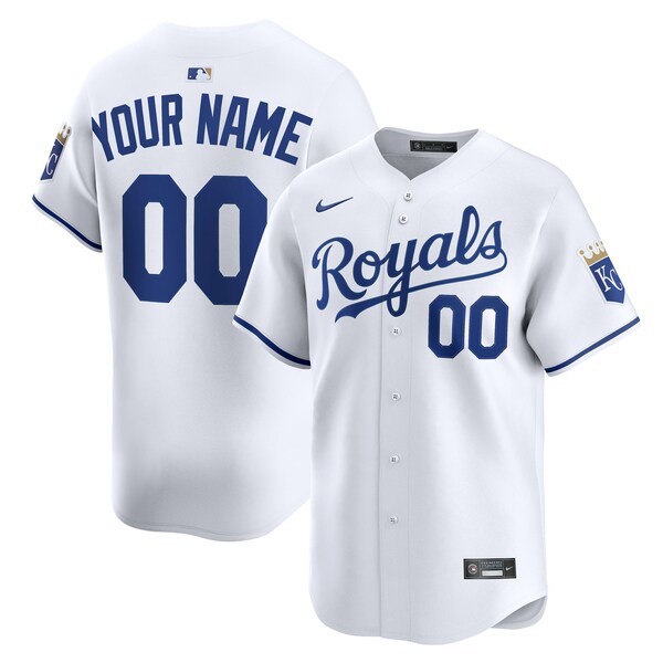 Kansas City Royals Nike Home Limited Custom Jersey - White