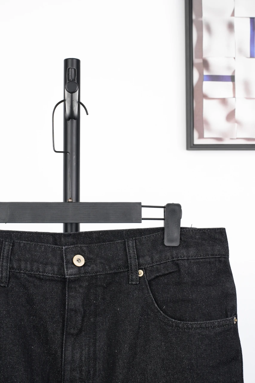 LOEWE Black Denim Jeans with Knee Anagram Detail product photo from LabelPicks