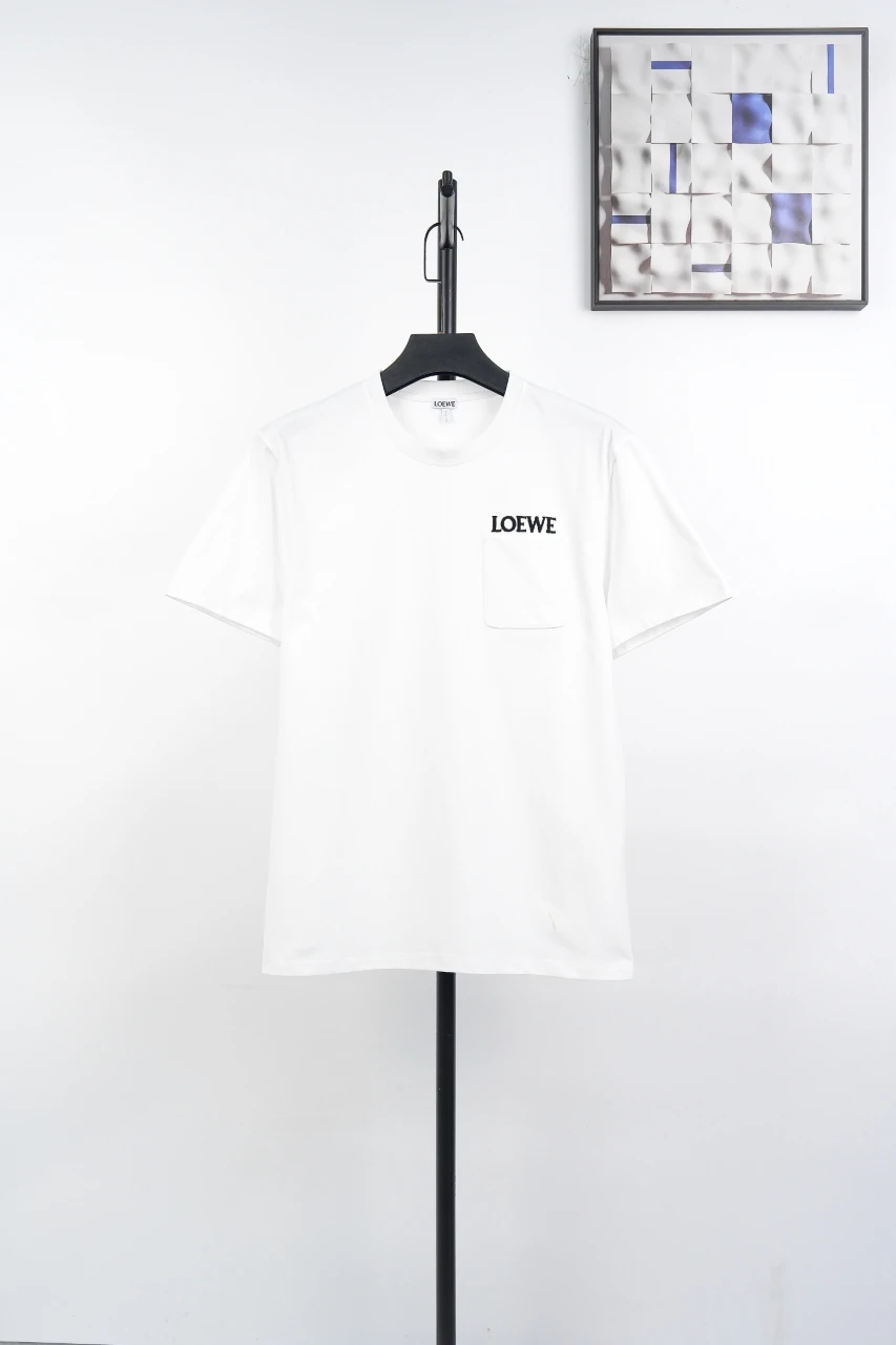 LOEWE White Pocket Logo Embroidered T-Shirt product photo from LabelPicks