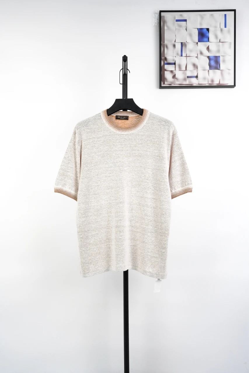 Loro Piana Pale Grey Air-Layer Knit T-Shirt product photo from LabelPicks
