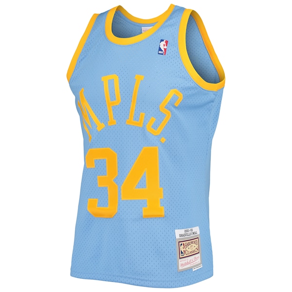 Shaquille O'Neal Los Angeles Lakers 2001/02 Hardwood Classics Swingman Jersey - Powder Blue