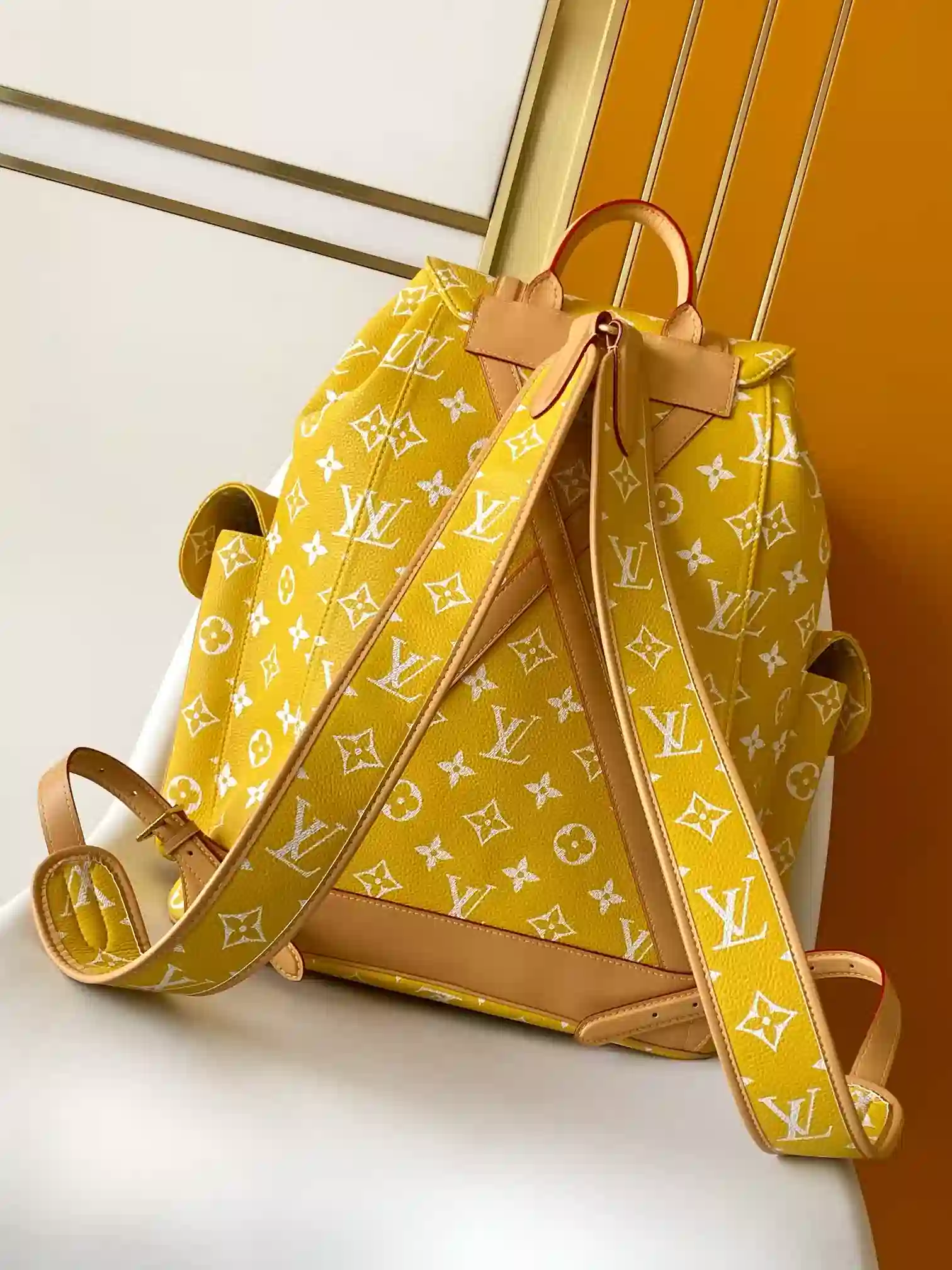 Louis Vuitton Christopher Yellow Monogram Canvas Backpack product photo from LabelPicks