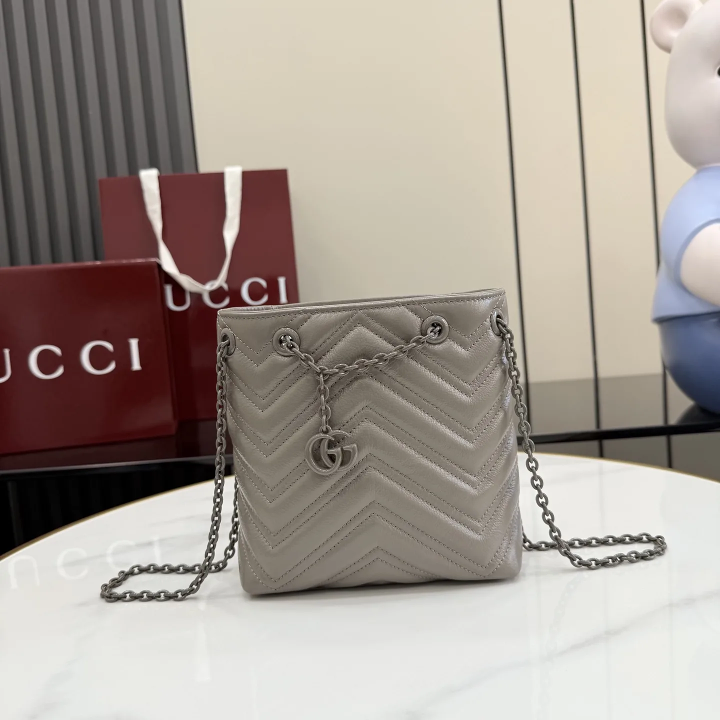 Gucci GG Supreme Canvas Marmont Bucket Bag product photo from LabelPicks