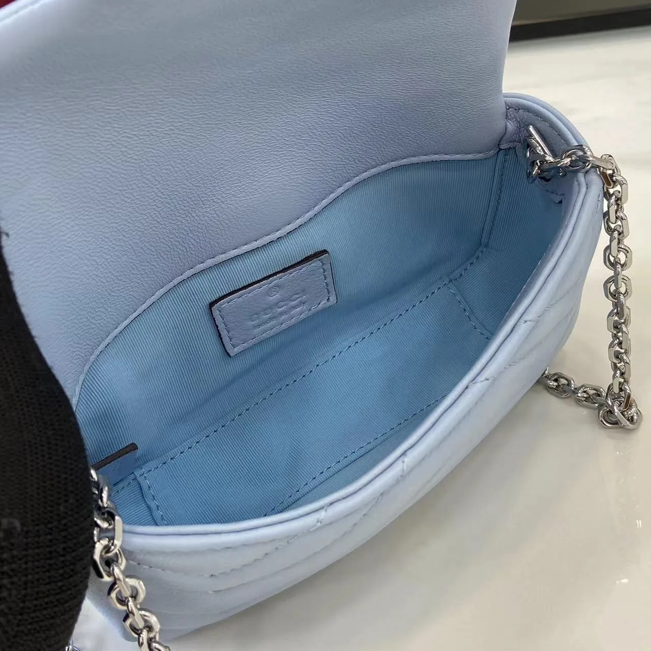 Gucci Marmont Blue GG Supreme Canvas Crossbody Bag product photo from LabelPicks