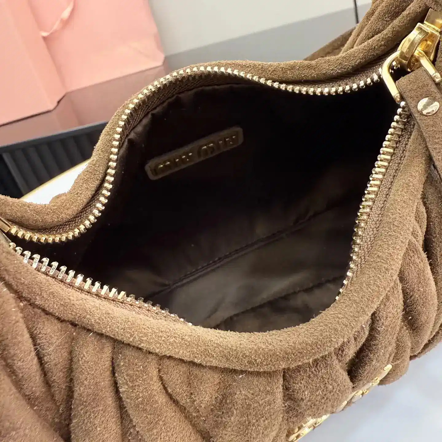 Miu Miu Lambskin Matelasse Hobo Bag product photo from LabelPicks