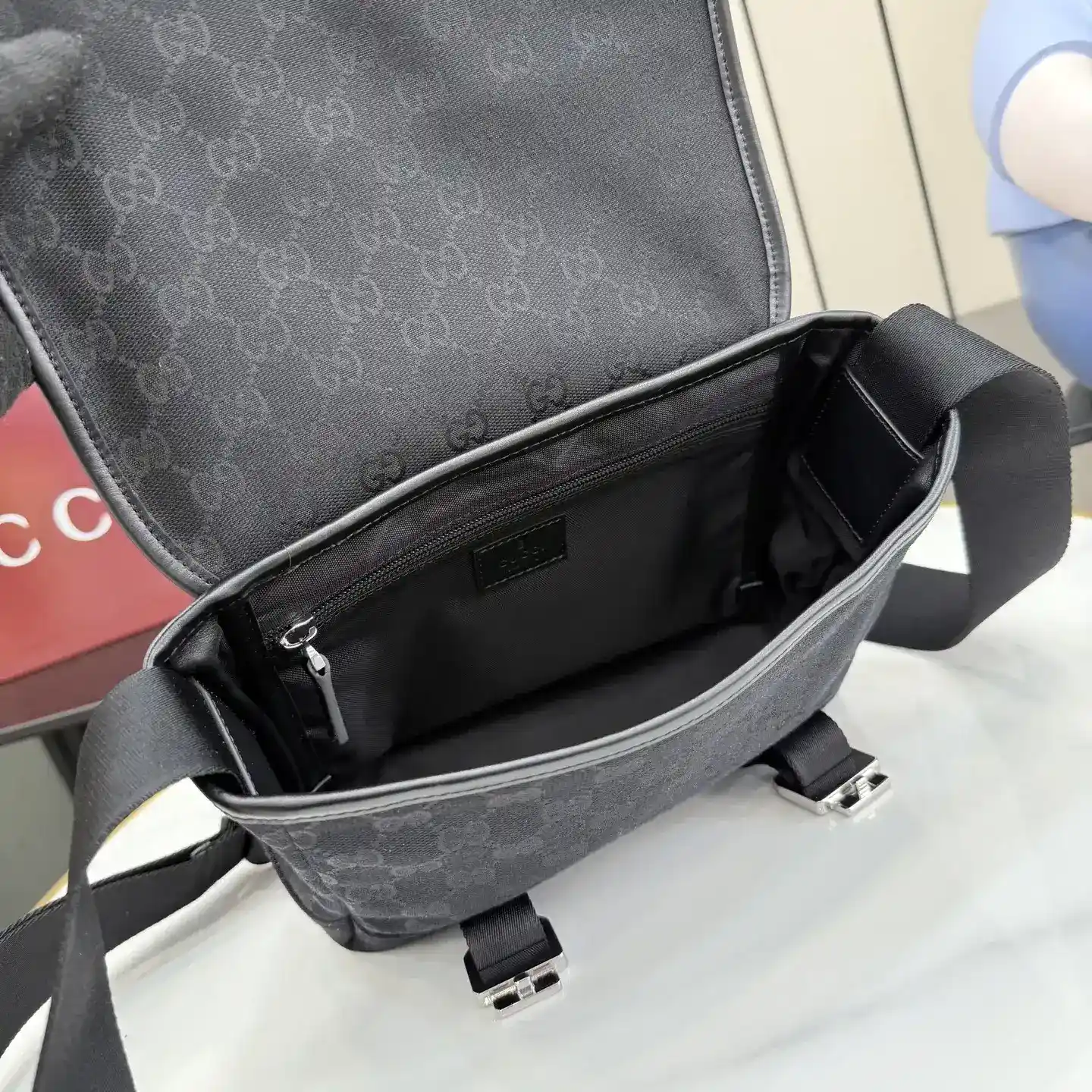 Gucci Black Canvas and Leather Crossbody Bag product photo from LabelPicks
