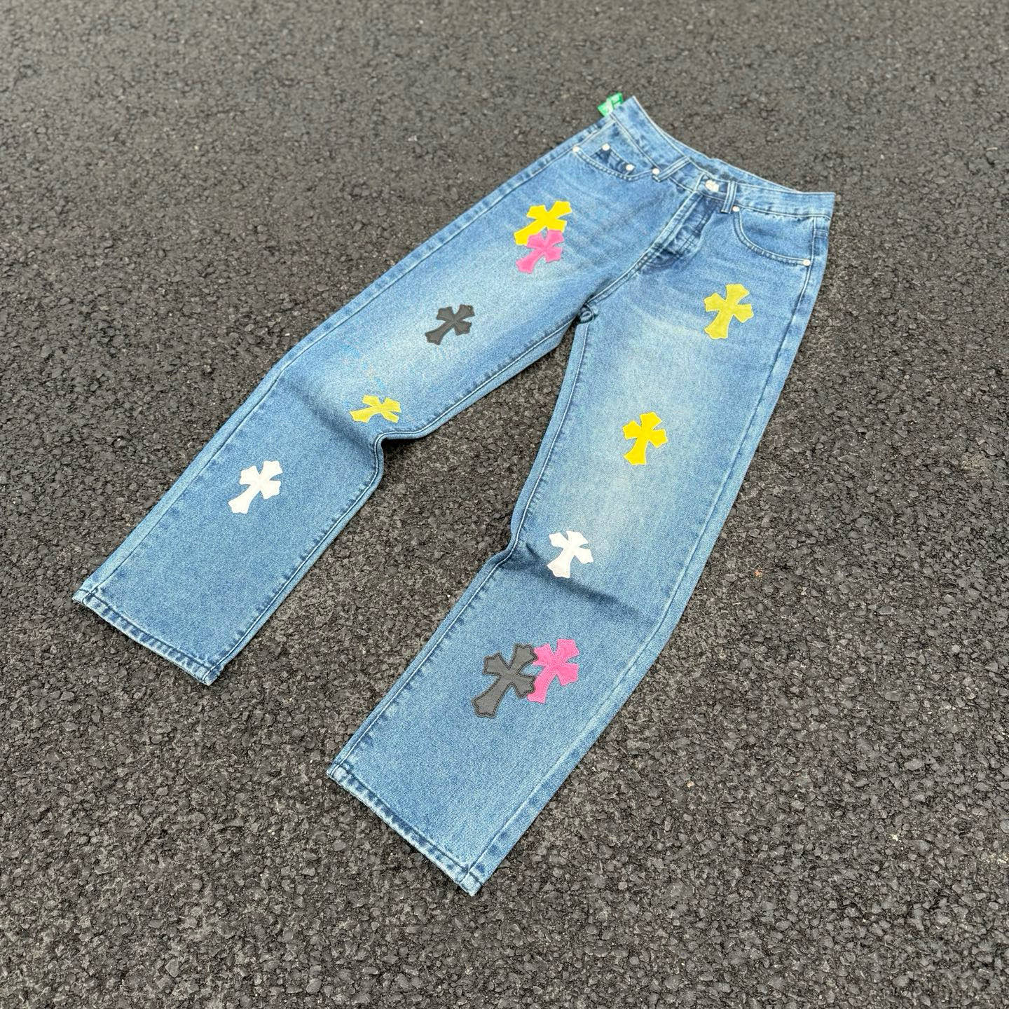 0408 Cargo functional denim pants