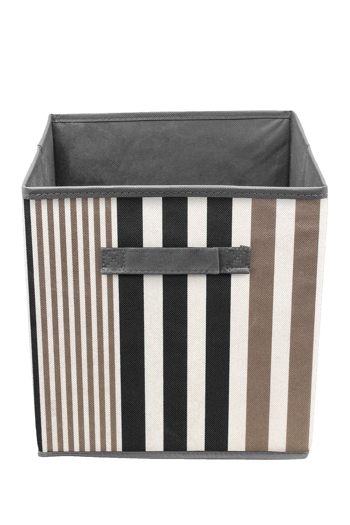 SORBUS Foldable Storage Cube Basket Bin - Set of 6 - Black Line