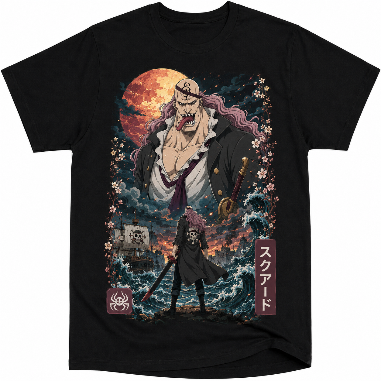 Remera Anime Squard One Piece Manga Corta