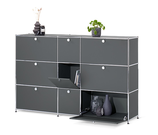 Kommode »CN3« mit 9 Klappen, grau
