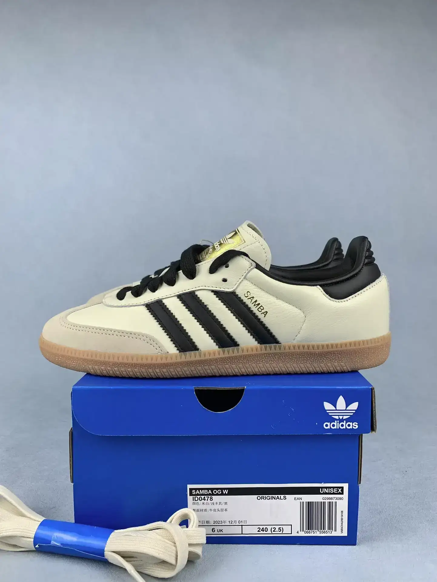 adidas Samba OG Cream White Sand Strata Shoes product photo from LabelPicks