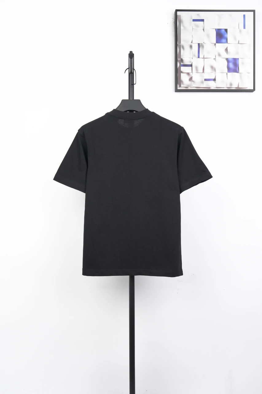 Burberry Black Check Flag Equestrian Knight Embroidered T-Shirt product photo from LabelPicks