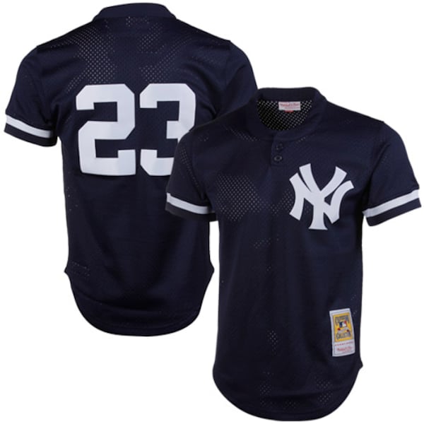 Don Mattingly New York Yankees 1995 Authentic Cooperstown Collection Mesh Batting Practice Jersey - Navy