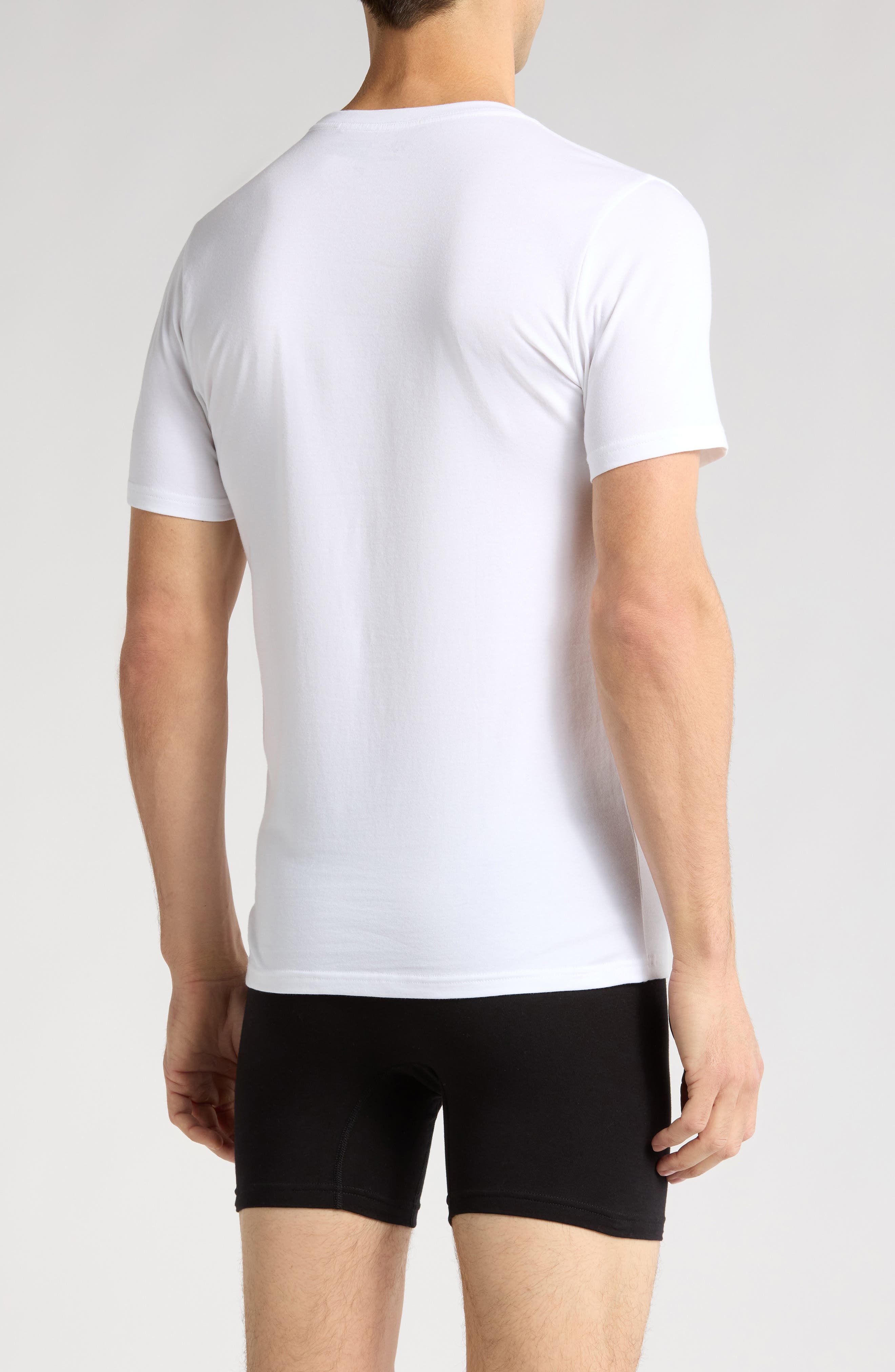 NORDSTROM RACK Stretch Cotton Slim Fit 3-Pack Crewneck Undershirts