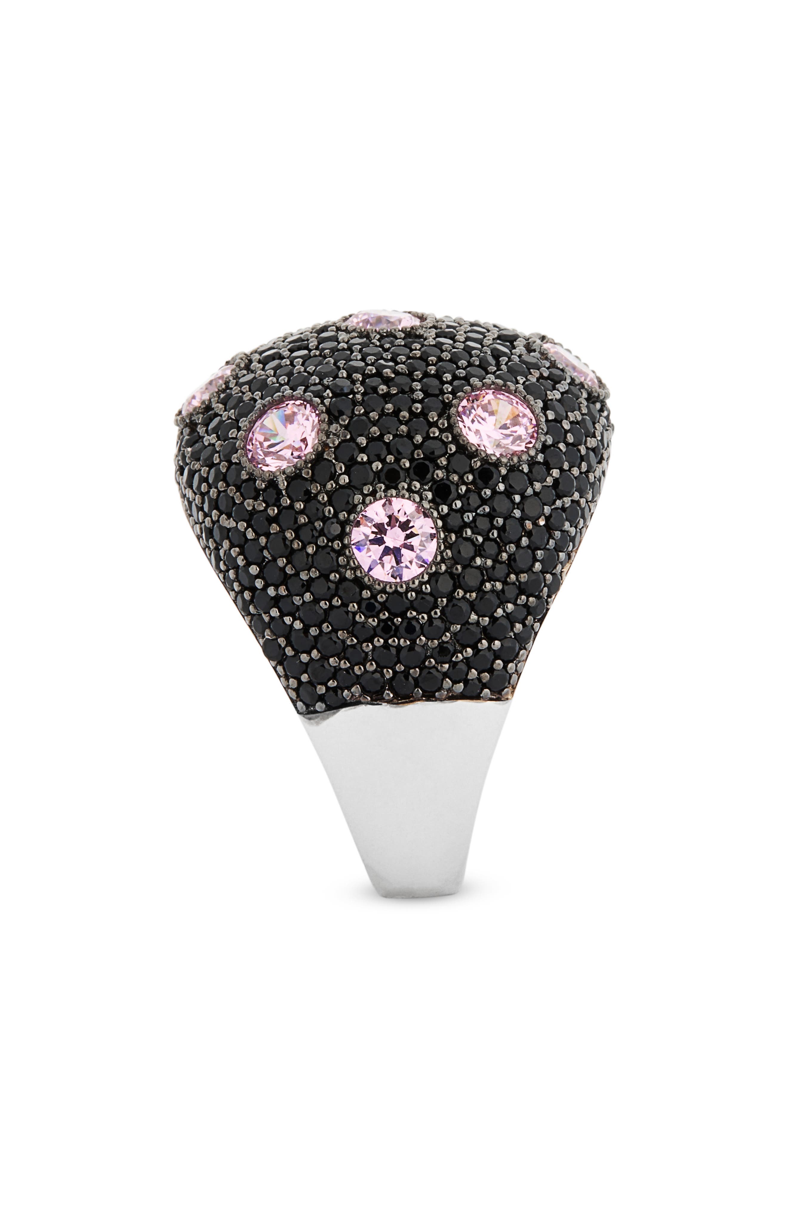 SUZY LEVIAN Sterling Silver Pavé CZ Dome Ring