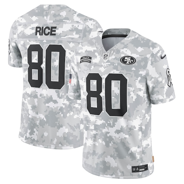 Youth Jerry Rice San Francisco 49ers Nike 2024 Salute to Service Retired Player Limited Jersey - Arctic Camo