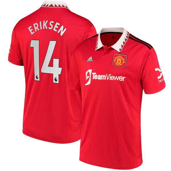 Christian Eriksen Manchester United adidas 2022/23 Home Replica Player Jersey - Red