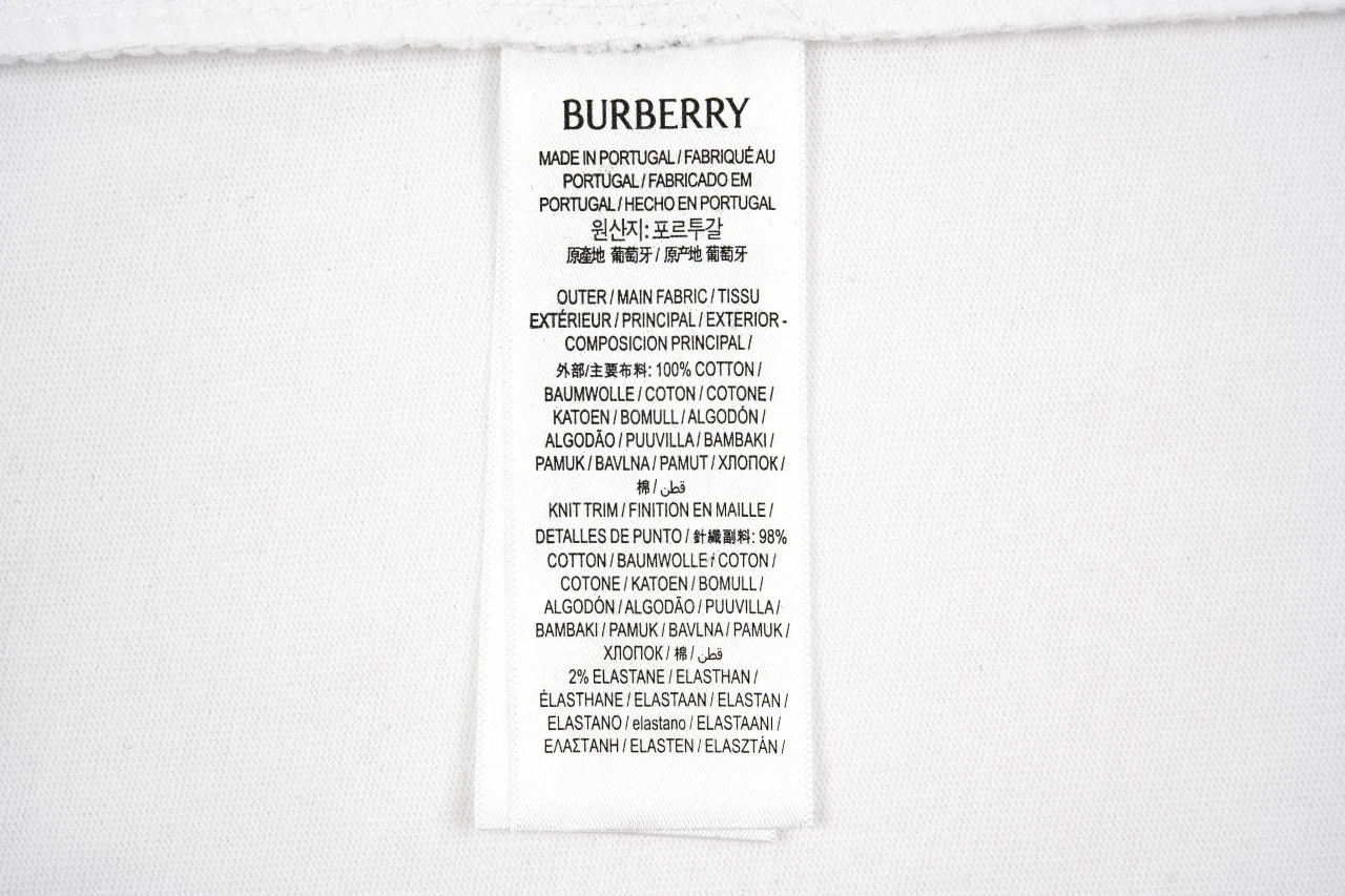 Burberry White Check Flag Equestrian Knight Embroidered T-Shirt product photo from LabelPicks