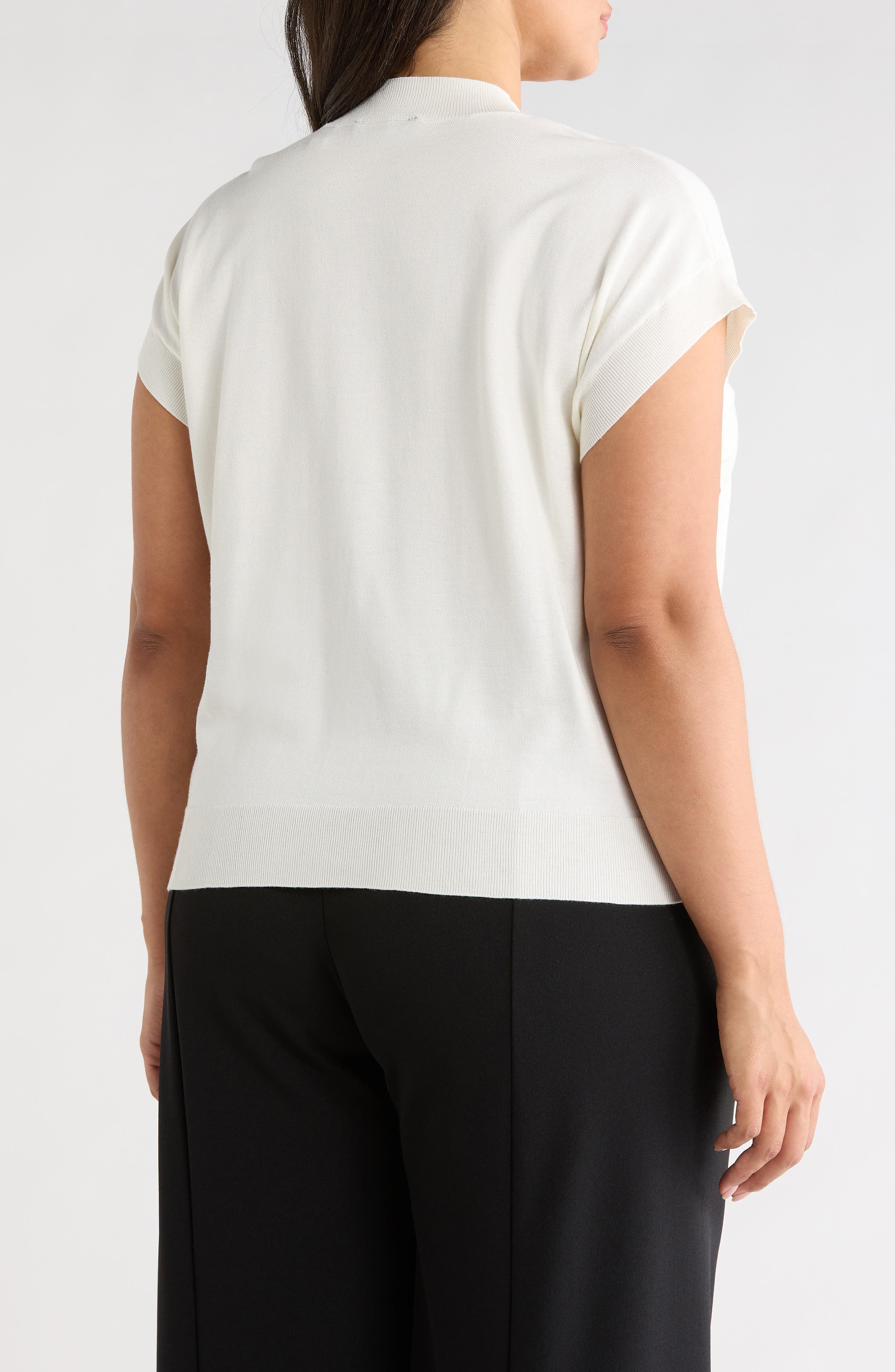 T Tahari Crewneck Shell Sweater