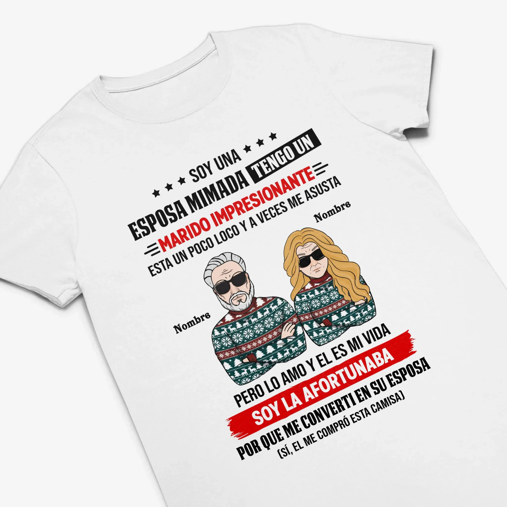 Personalizar Camisetas Para Esposo/Esposa | Personalizado Regalos Para Esposo/Esposa | Soy una  esposa mimada