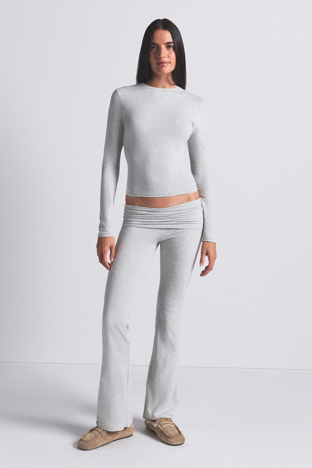 SKIMS COTTON JERSEY LONG SLEEVE T-SHIRT