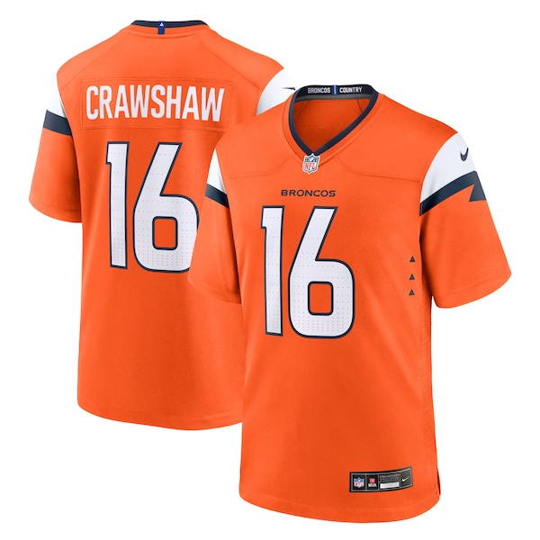 Jeremy Crawshaw Denver Broncos Nike Team Game Jersey -  Orange