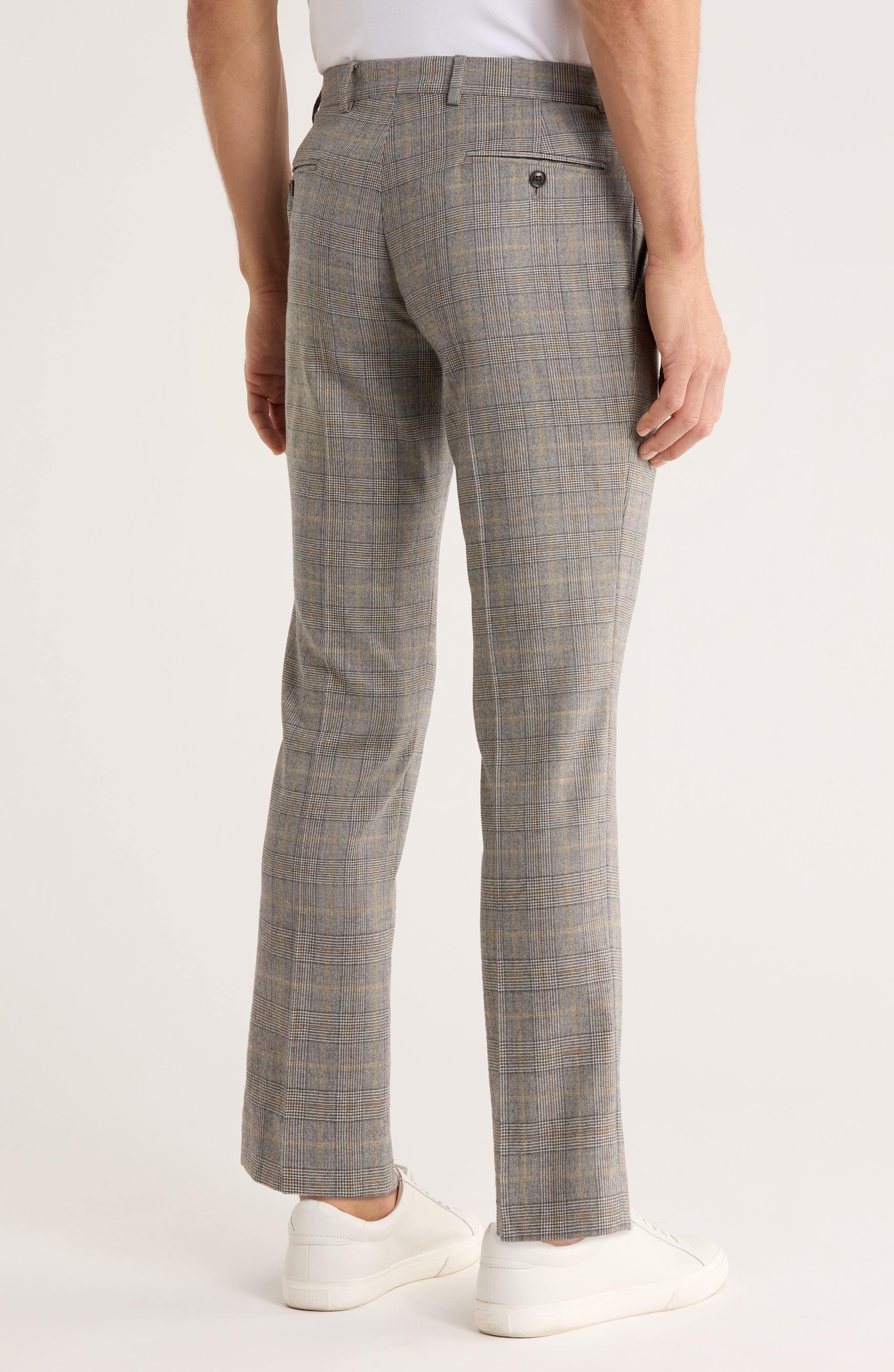 Tommy Hilfiger Plaid Flat Front Wool Pants