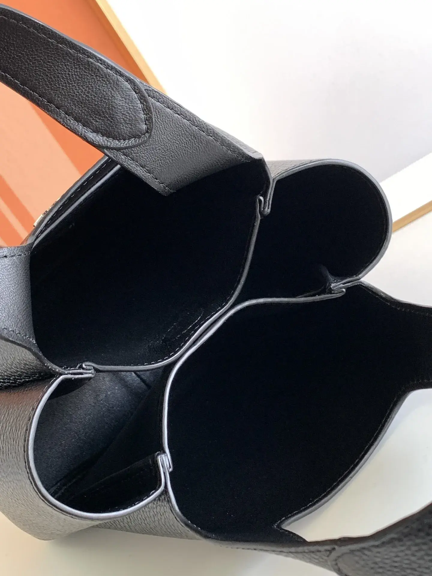 Prada Silver Grained Leather Tote Bag product photo from LabelPicks