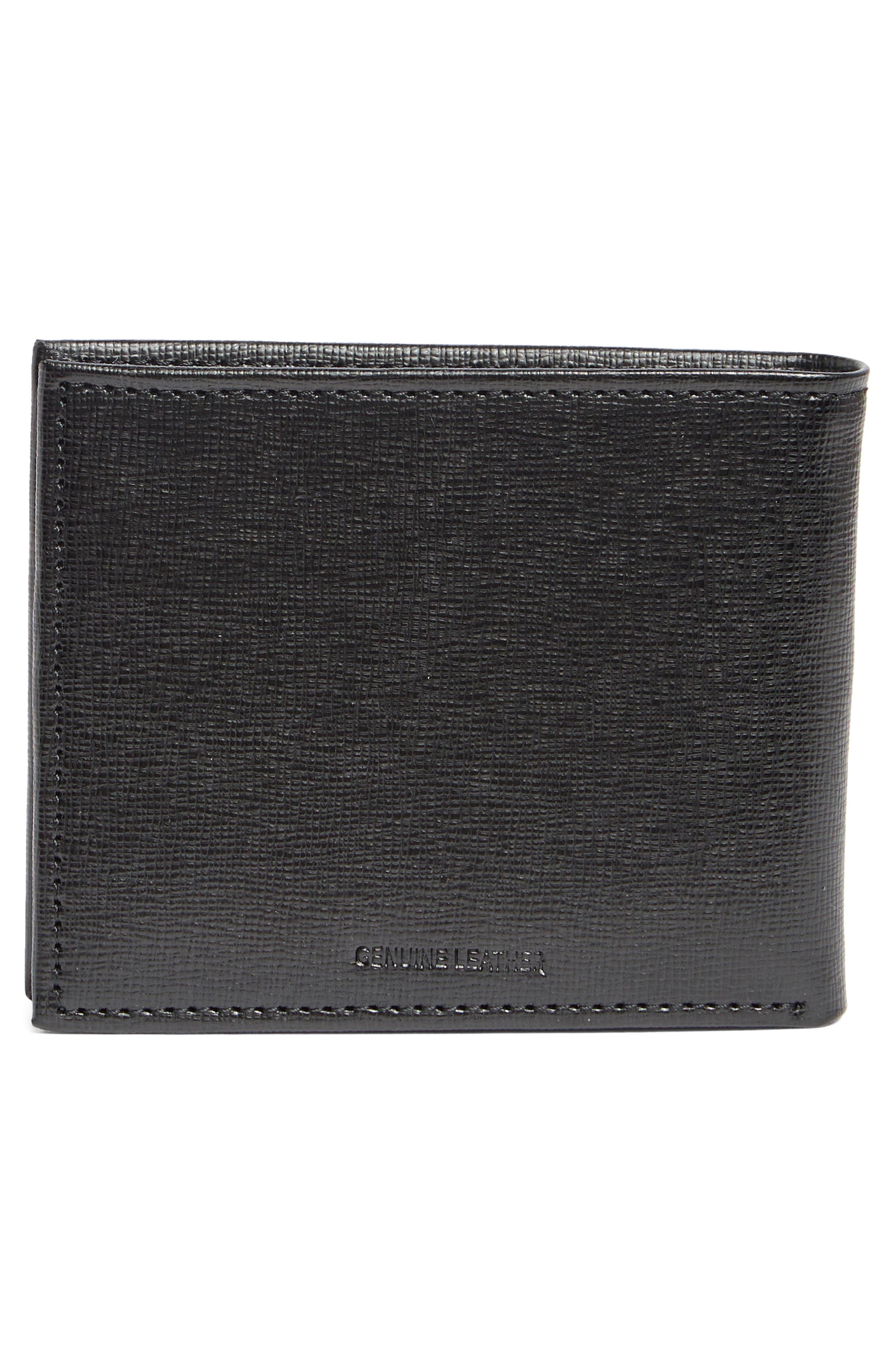 Original Penguin Saffiano Bifold Leather Wallet