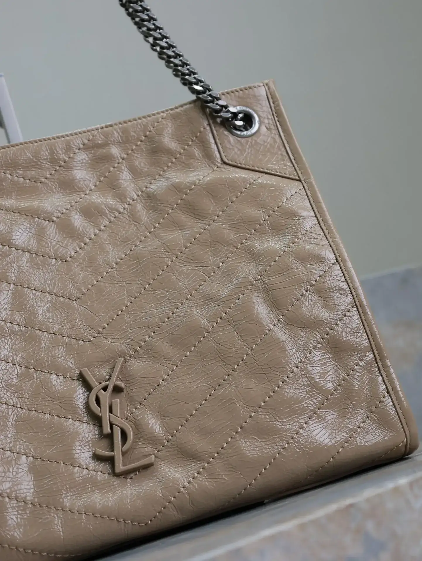 Bottega Veneta Beige Calfskin Tote Bag product photo from LabelPicks