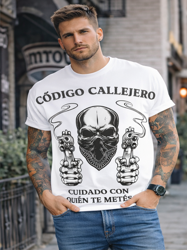 Remera “Bala y Barrio” – Calle y Calavera