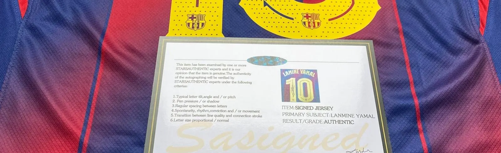 Lamine Yamal SIGNED Barcelona 25/26 Home #10 Jersey/Shirt - COA - 2025