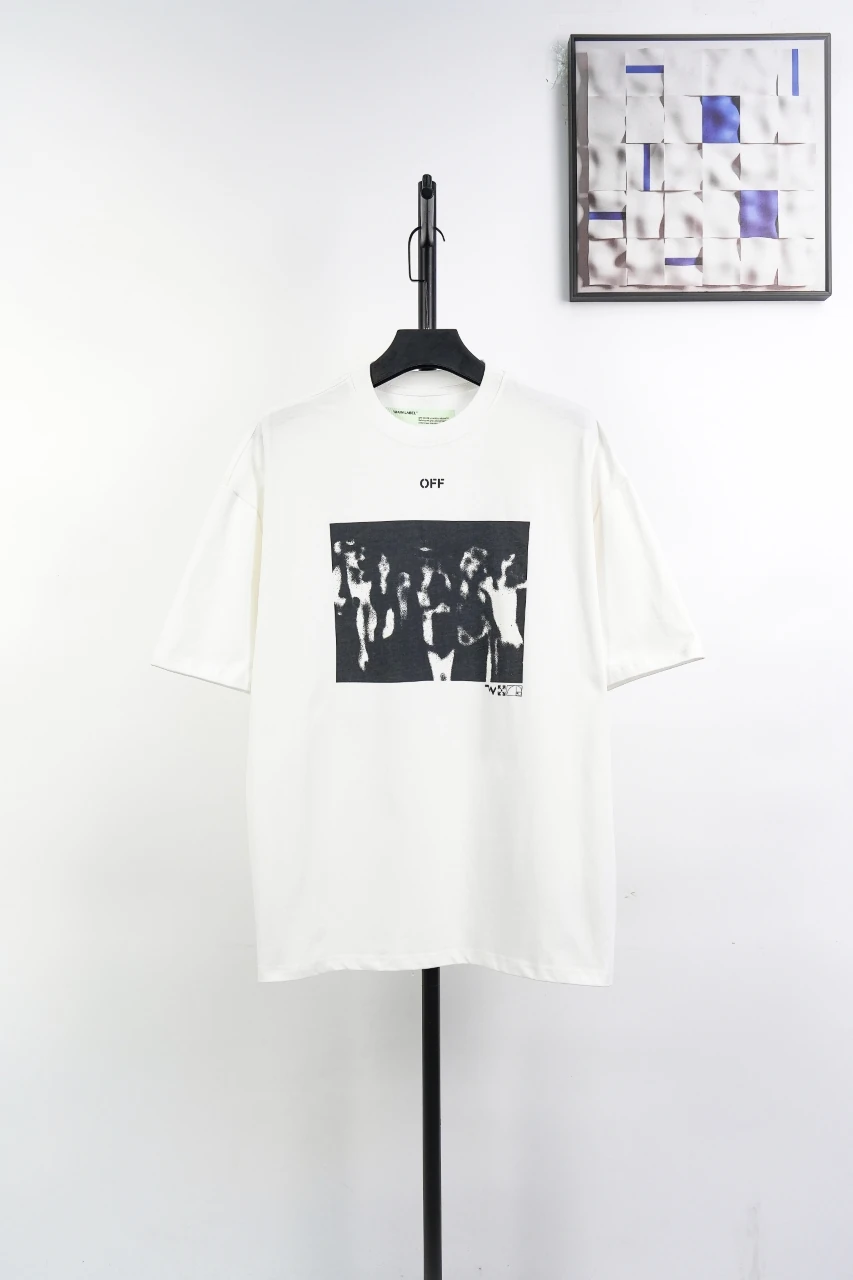 Off-White White Band Portrait Spray Arrow T-Shirt product photo from LabelPicks