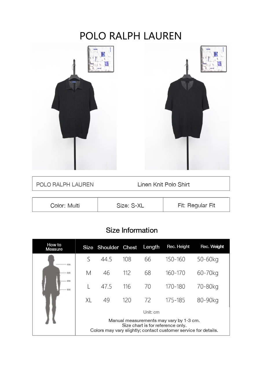 Ralph Lauren Black Pony Embroidered Linen Cotton Polo Shirt product photo from LabelPicks