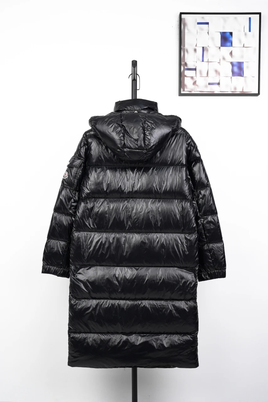 Moncler Black Glossy Maya Long Down Jacket product photo from LabelPicks